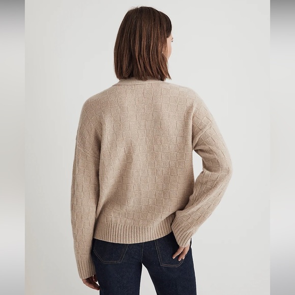 NWT Madewell (Re)sourced Cashmere Cardigan in Checkerboard XXS - Picture 3 of 7